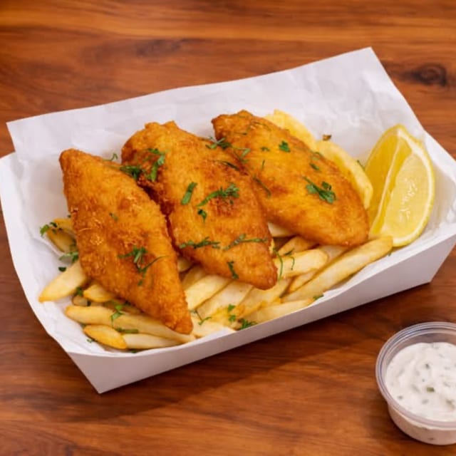 FISH AND CHIPS.