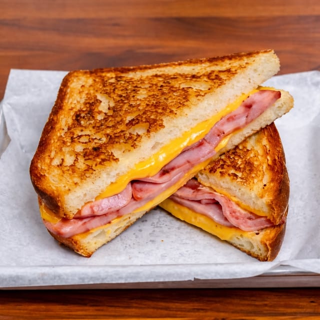 GRILLED CHEESE WITH HAM.