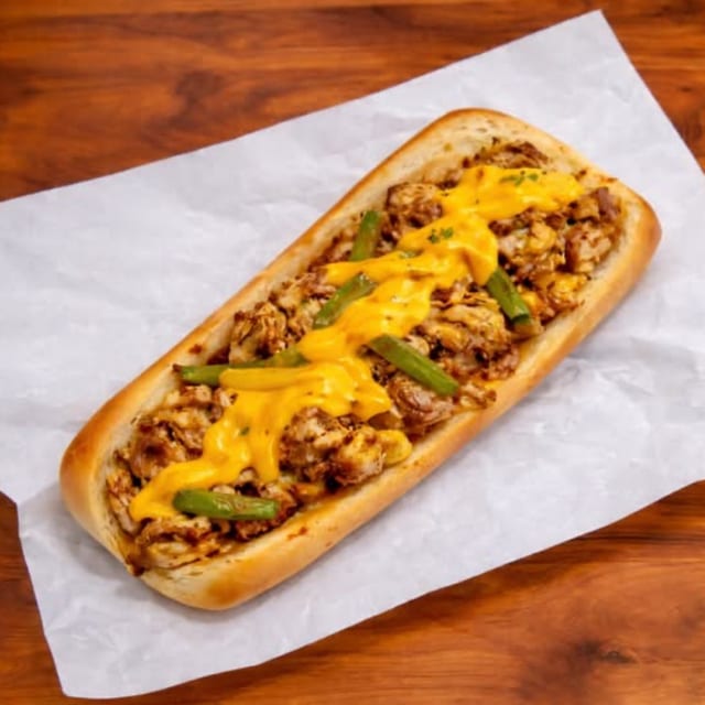 CHICKEN AND CHEESE SUB.