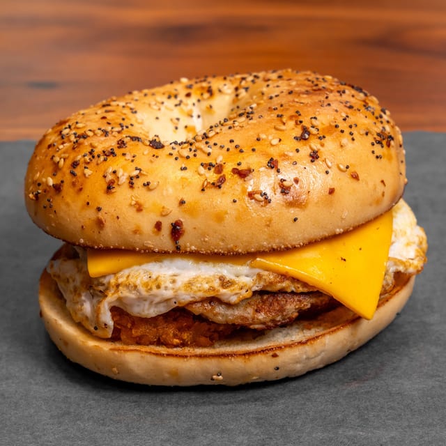 SAUSAGE EGG AND CHEESE.