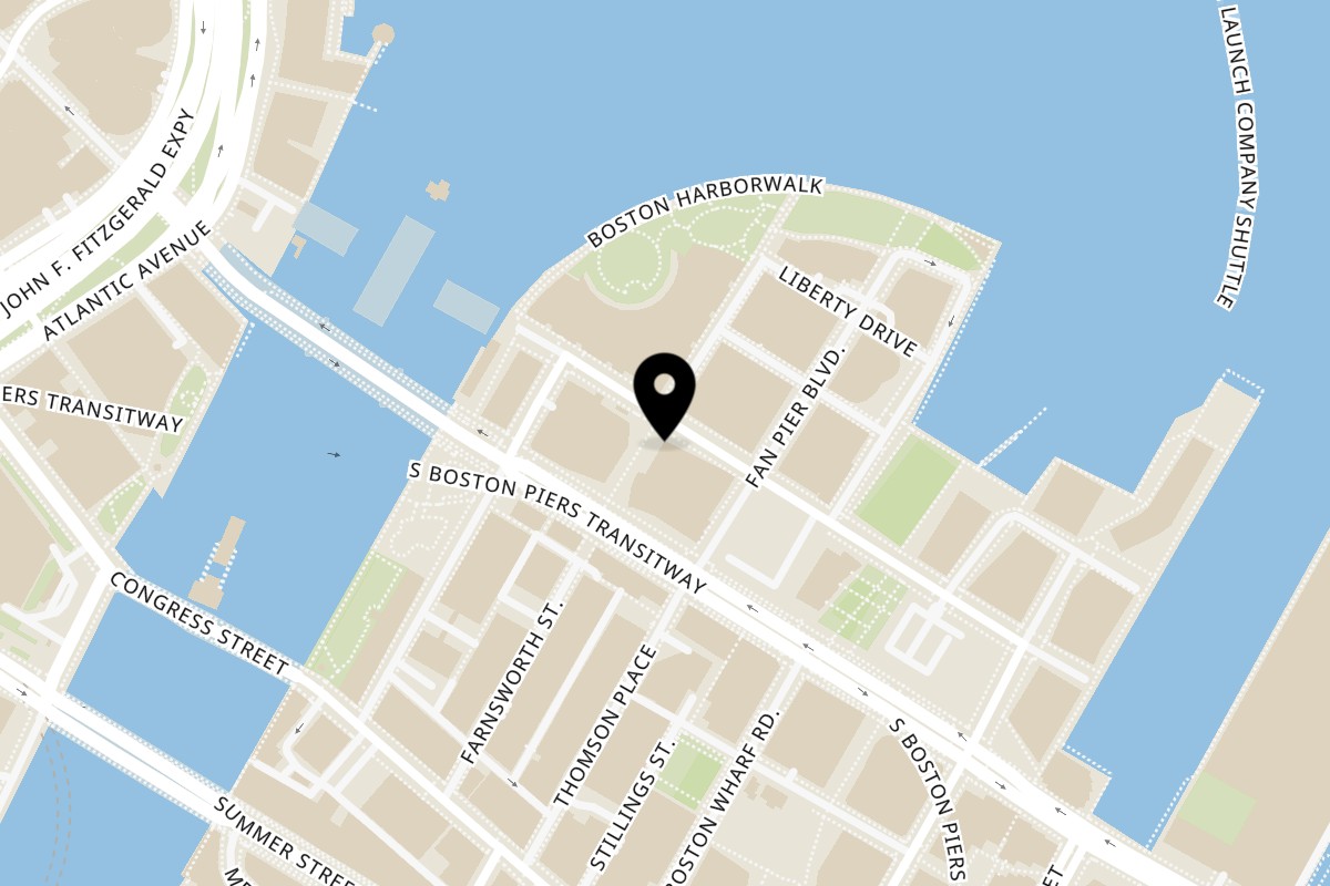 Map showing the location of Stubbys Stubbys - Boston on 43 Northern Ave in Boston